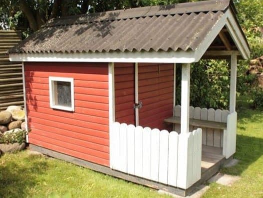 Legehus med terrasse priser på brugt og ny
