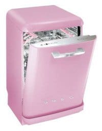 Pink retro Smeg opvaskemaskine