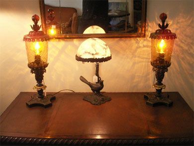 Antikke bordlamper