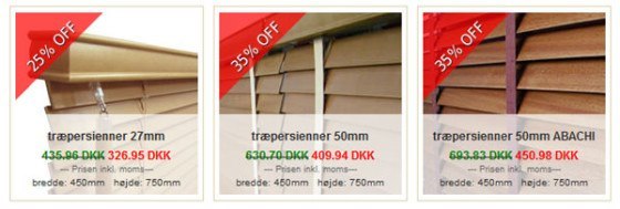 Billige træpersienner Billige træpersienner