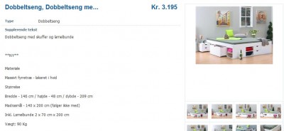 Dobbeltseng med opbevaring DBA