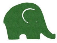Dørmåtte grøn elefant