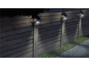 solcellelampe til hegn med sensor