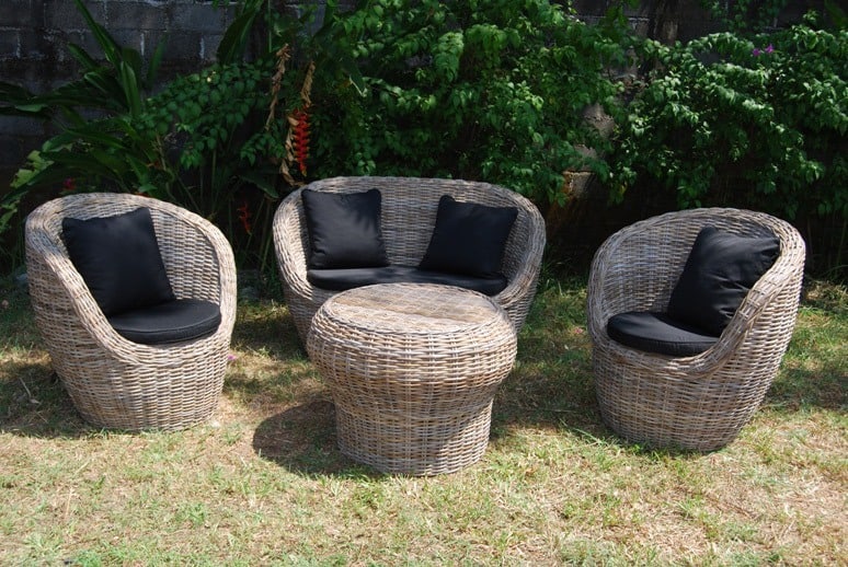 Sofasæt i natur rattan