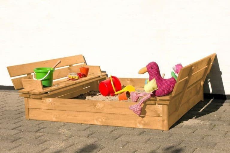 sandkasse med låg