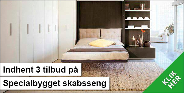 Indbygget seng i skab spar plads ved at gemme sengen hus plus have