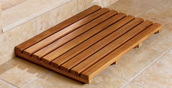 Teak træ badeværelsesmåtte Teak træ badeværelsesmåtte